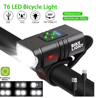 Front Bike Light – USB Rechargeable, Waterproof LED Headlight for E-Bikes & Cycling