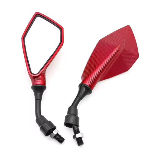 Motorcycle Rearview Mirrors (2pcs) – Wide Angle Flexible Handlebar Mirrors for E-Bikes, Scooters & MTB