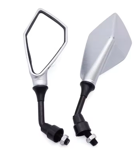 Motorcycle Rearview Mirrors (2pcs) – Wide Angle Flexible Handlebar Mirrors for E-Bikes, Scooters & MTB